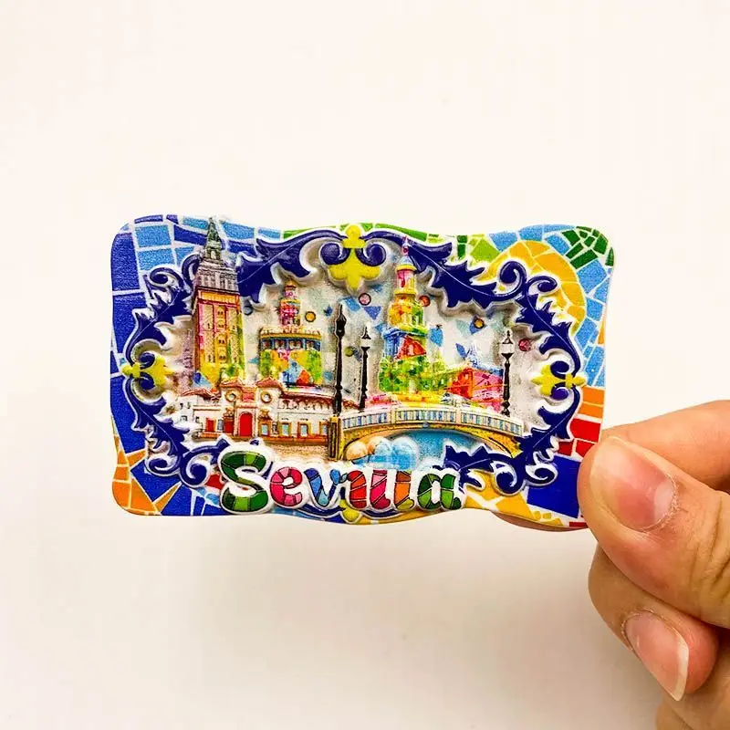 Seville, Spain City Architecture Scenery Cultural and Magnetic Fridge Magnet Travel Souvenir