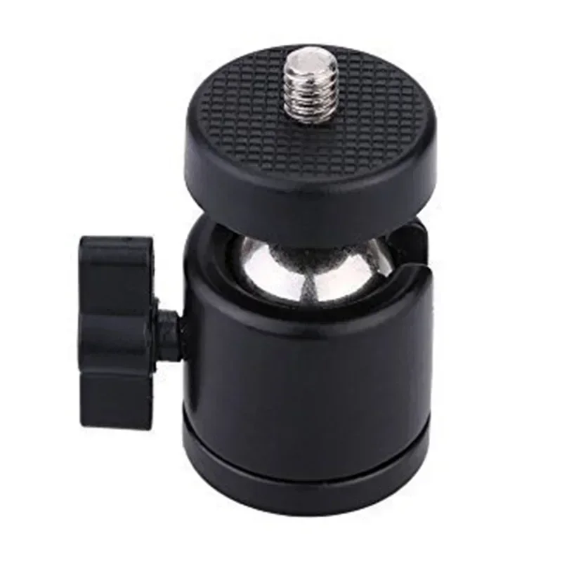 Mini Swivel Ball Head Screw Tripod Mount All Degree Rotating Mount Base Adapter Aluminium Alloy For DSLR Camera And Devices