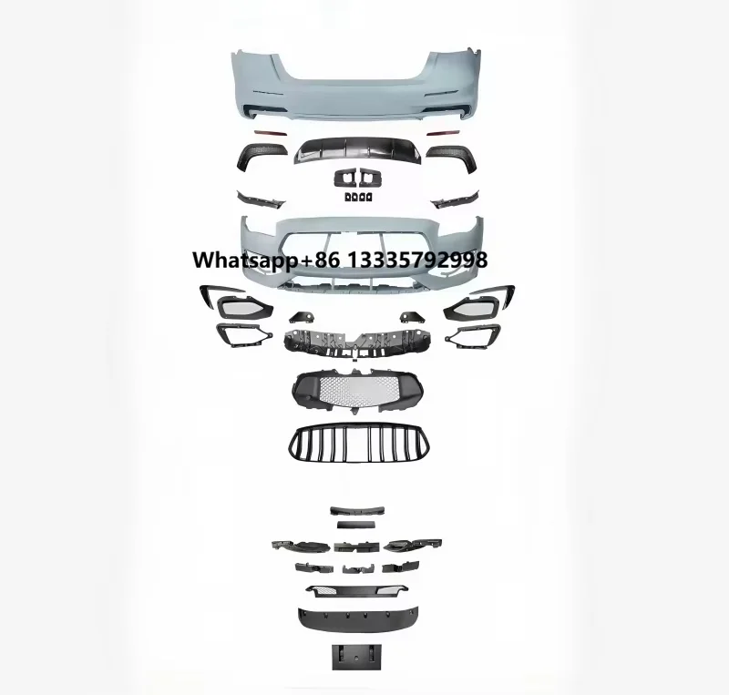 

Suitable for Maserati President's Facelift Upgrade GTS Double Vertical Bar Grille Front Bumper Rear Bumper