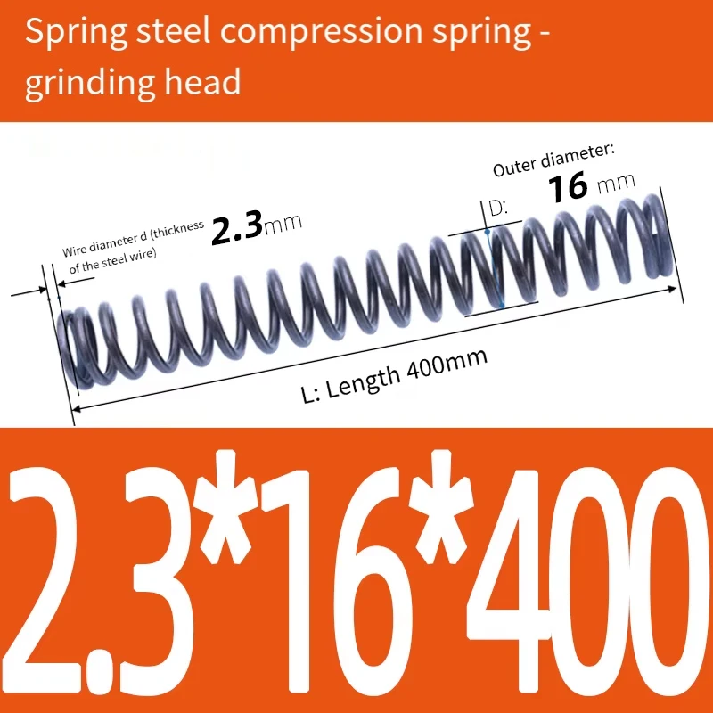 Wire Dia 2.3 4mm Length 400mm Long Compression Spring Steel Y Type Compressed Release Pressure Return Spring OD 16 19 25-38mm