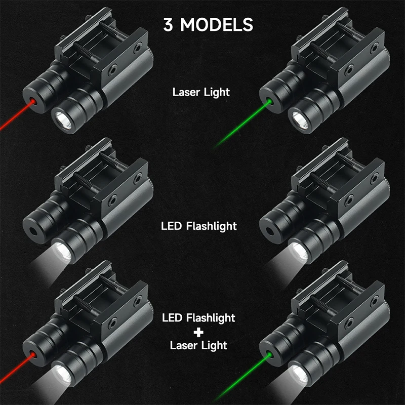 Mini Portable Red/green Laser Flashlight Integrated Rangefinder RifleScope Sports Long Distance Hunting Tactical 20mm Rail Mount