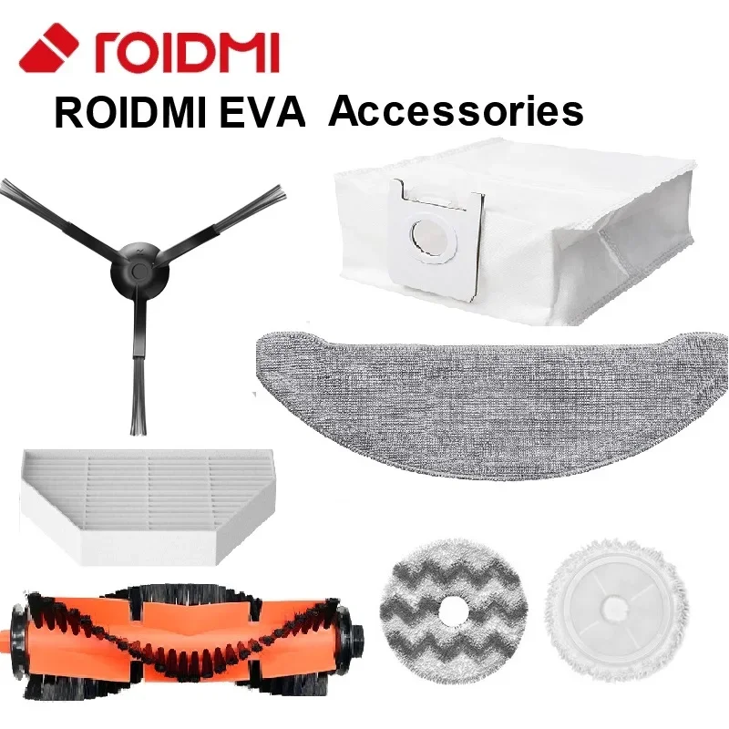 Originele Roidmi Eva Stofzuiger Onderdelen Stofzak Mop Rolling Borstel Filter Side Borstel Wasbaar Mop Wegwerp Mop Accessoires