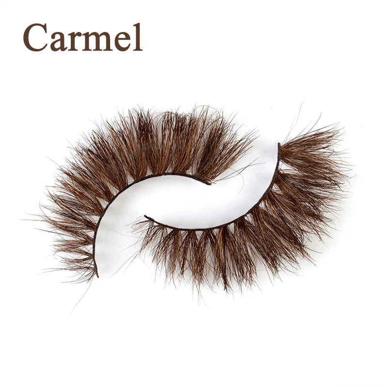 Individual Eyelash Natural Brown Color Eye Lashes 100% Handmade Full Stirp False Eyelashes 10 pairs wholesales