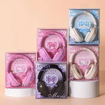 Sanrio Bluetooth Headphones Hello Kity Kuromi Cartoon Wireless Sports Earphones High Appearance Gaming Headsets Noise Reduction