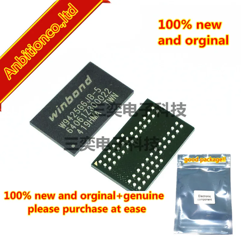 

5pcs 100% new and orginal W9425G6JB-5 BGA-60 in stock