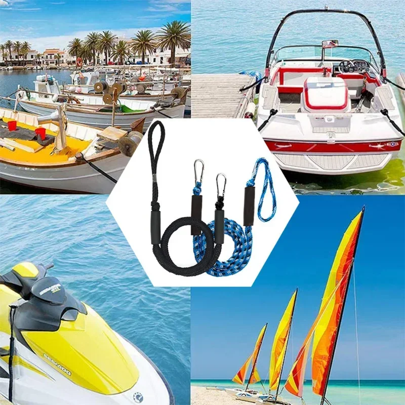 Cordones de líneas de muelle Bungee para barco, cuerda de acoplamiento para Kayak, embarcaciones, SeaDoo, Jet Ski, pontón, canoa, barco eléctrico,