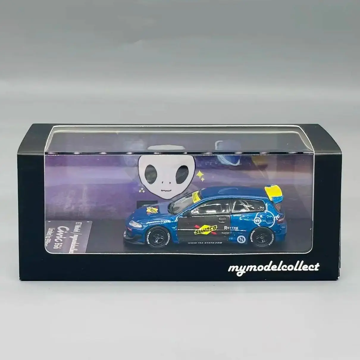 MC 1:64 Civic EG6 Mk5 Pandem Sunoco painted alloy car model