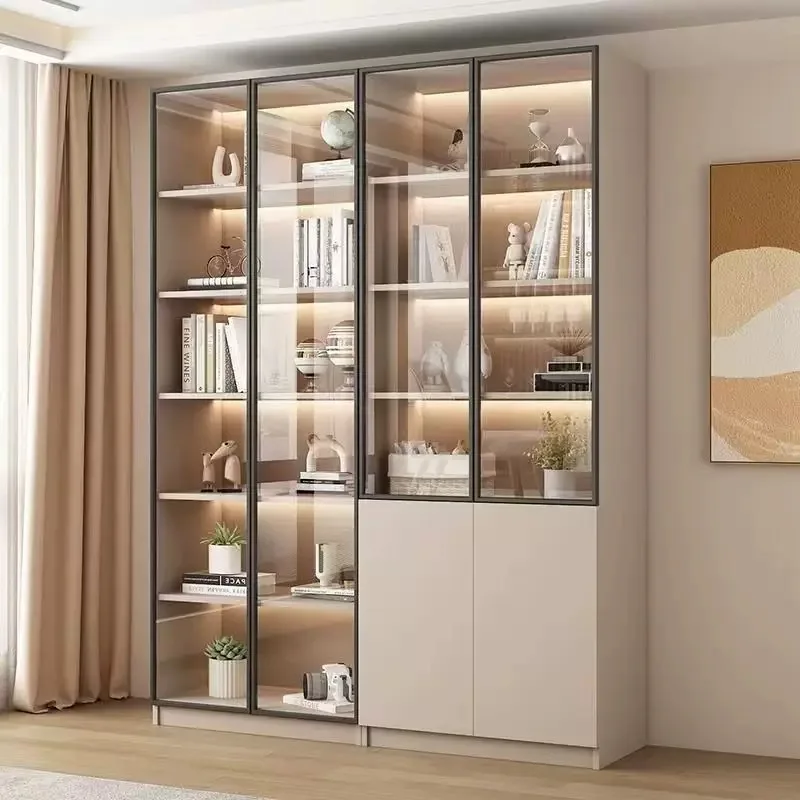 

−x Wooden Glass Bedroom Panel 12 Door Storage Cabinet Wardrobe Closet with Shoe Rack Almirah&