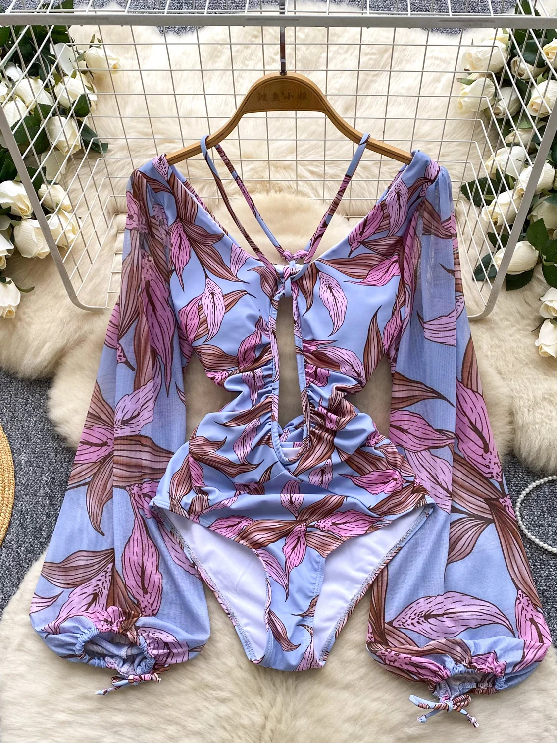 

Summer Floral Print ter Bubble Sve Onesie Women Sexy Spicy ort Size High Waist Straight Tube Top Online Exclusive