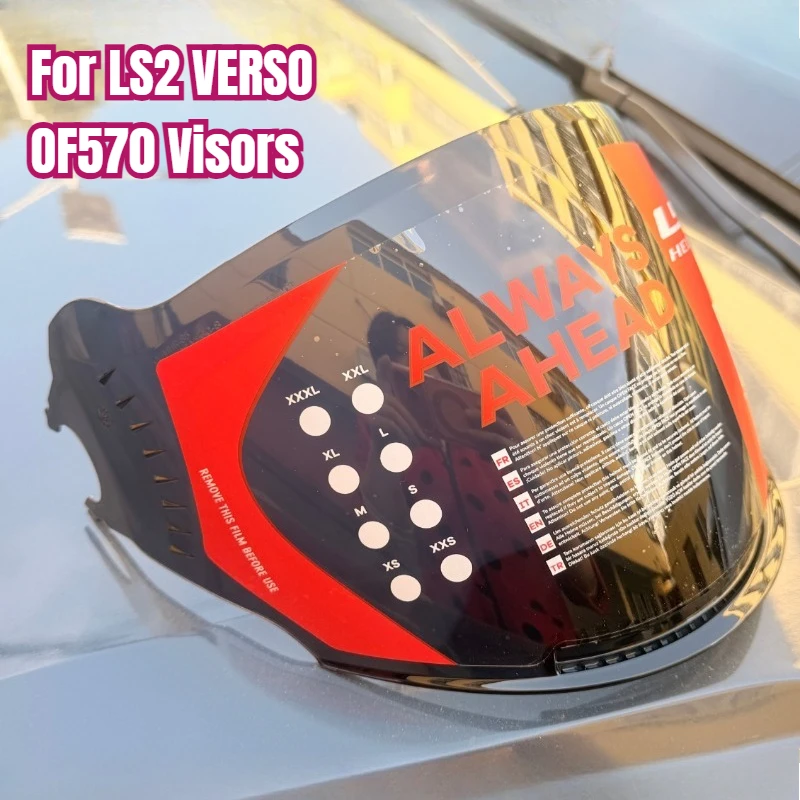 Helmet Lens for LS2 VERSO OF570 Visor Retro Motorcycle Half Helmet Lens RIDE SAFE RIDE WITH Helmet Replacement Accessories