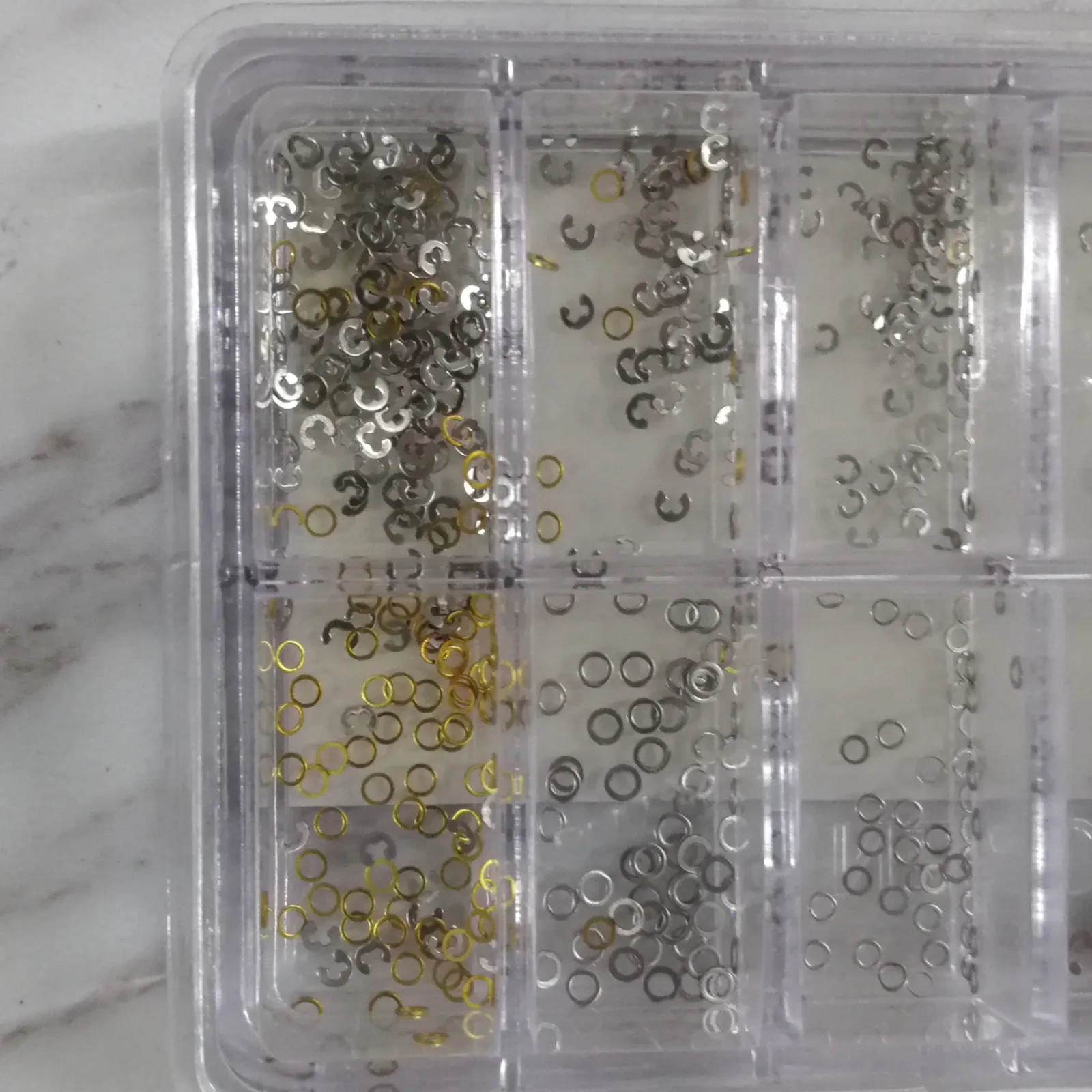 Assorted 12 Size Chronograph Clip Spacer Ring Watch Pusher Button Washer Circlip Watch Movement Accessories