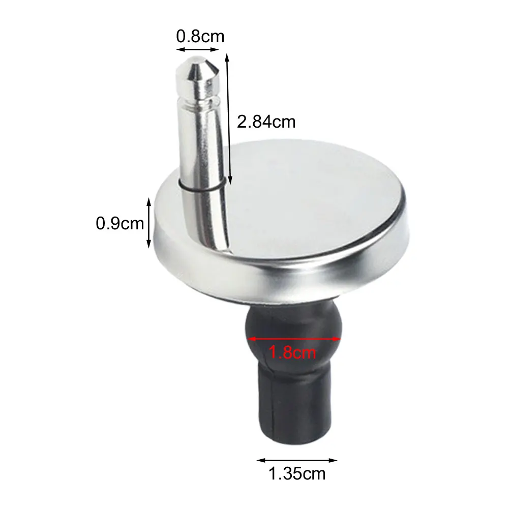 2x Toilet Seat Hinges Stable Stainless Steel + Plastic Strong Release Quick Replacement Accessories 2x Toilet Seat