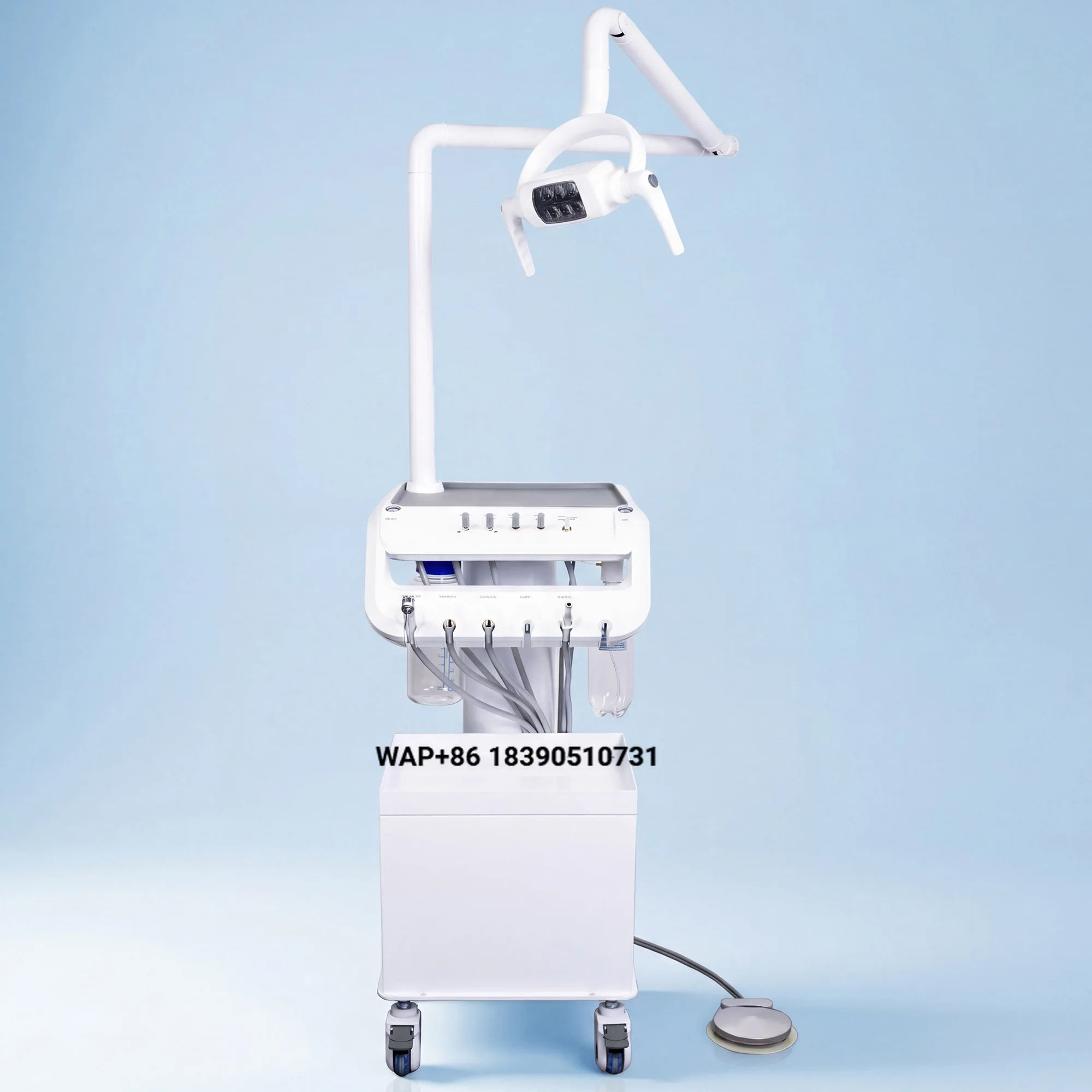 Mobile veterinary equipment with 4-hole handle interface and 600W silent air compressor