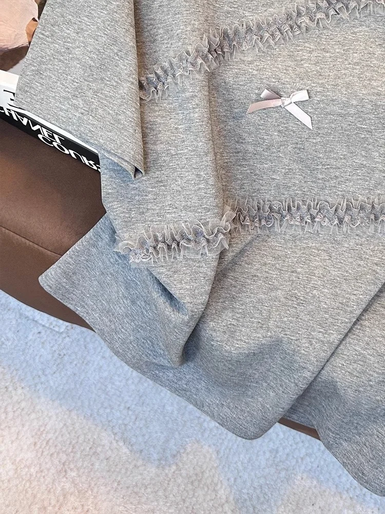 Heavy Stickerei Lace Knot ort Sve T-Shirt ex Sommer Vintage Casual Vielseitiges Oulder Level Top