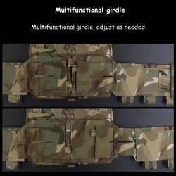KZ Chaleco táctico Molle panel triple cargador liberación rápida