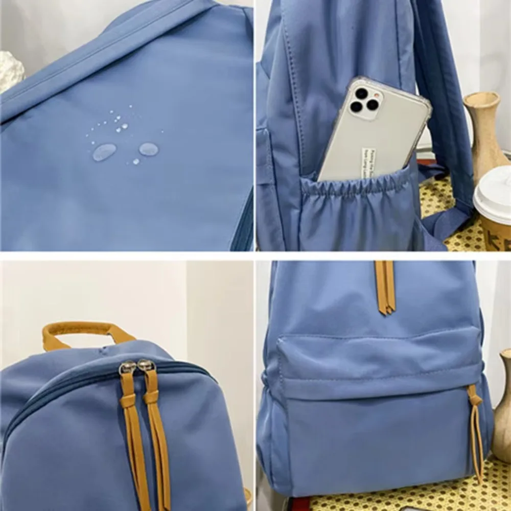 Robuste, einfarbige Schultasche, lässige Mode, große Kapazität, leicht, einfacher Studentenrucksack, für den Schulgebrauch