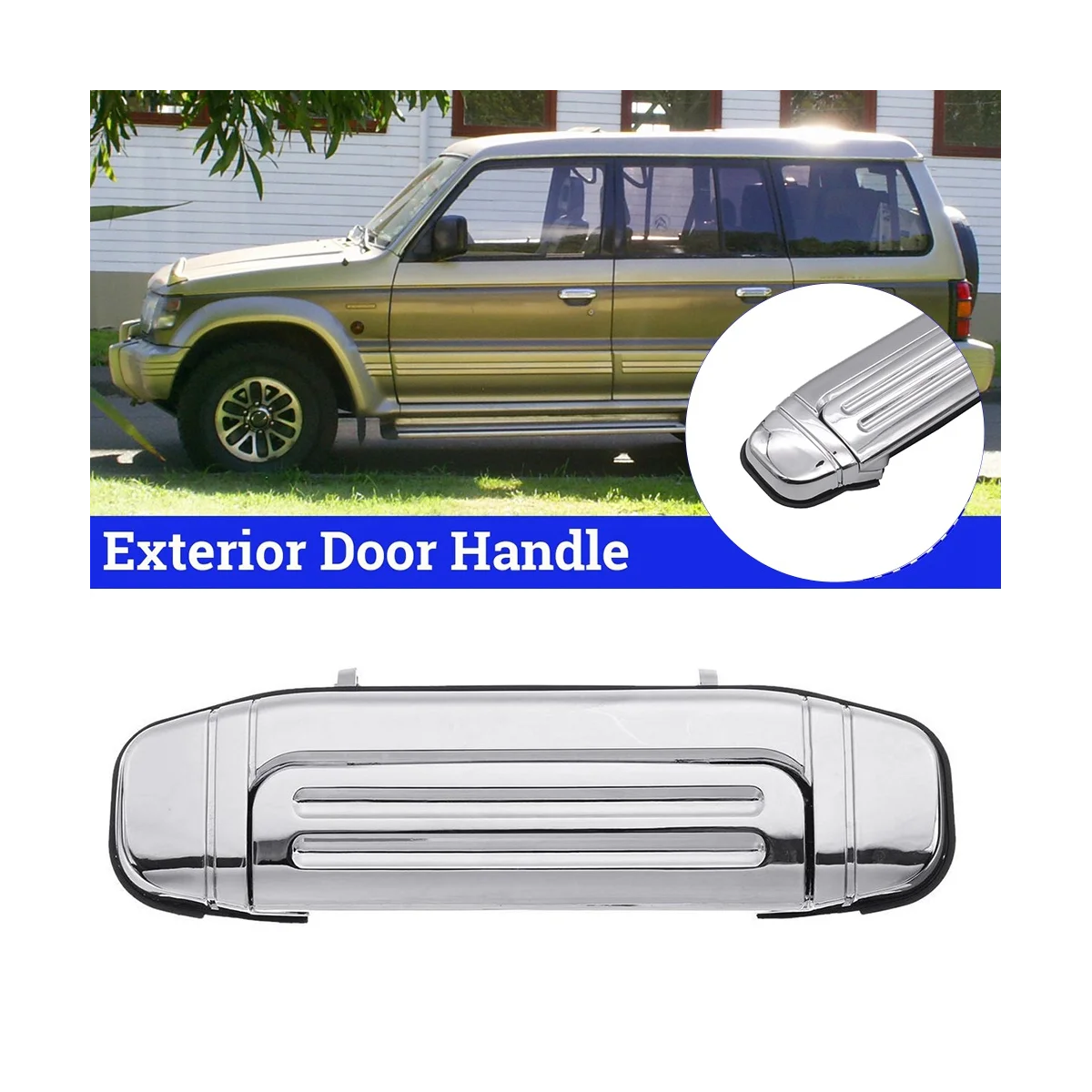 MR156875 Front Left Side Car Outer Exterior Door Handles Silver for Mitsubishi Montero Pajero V31 V32 V33 V46