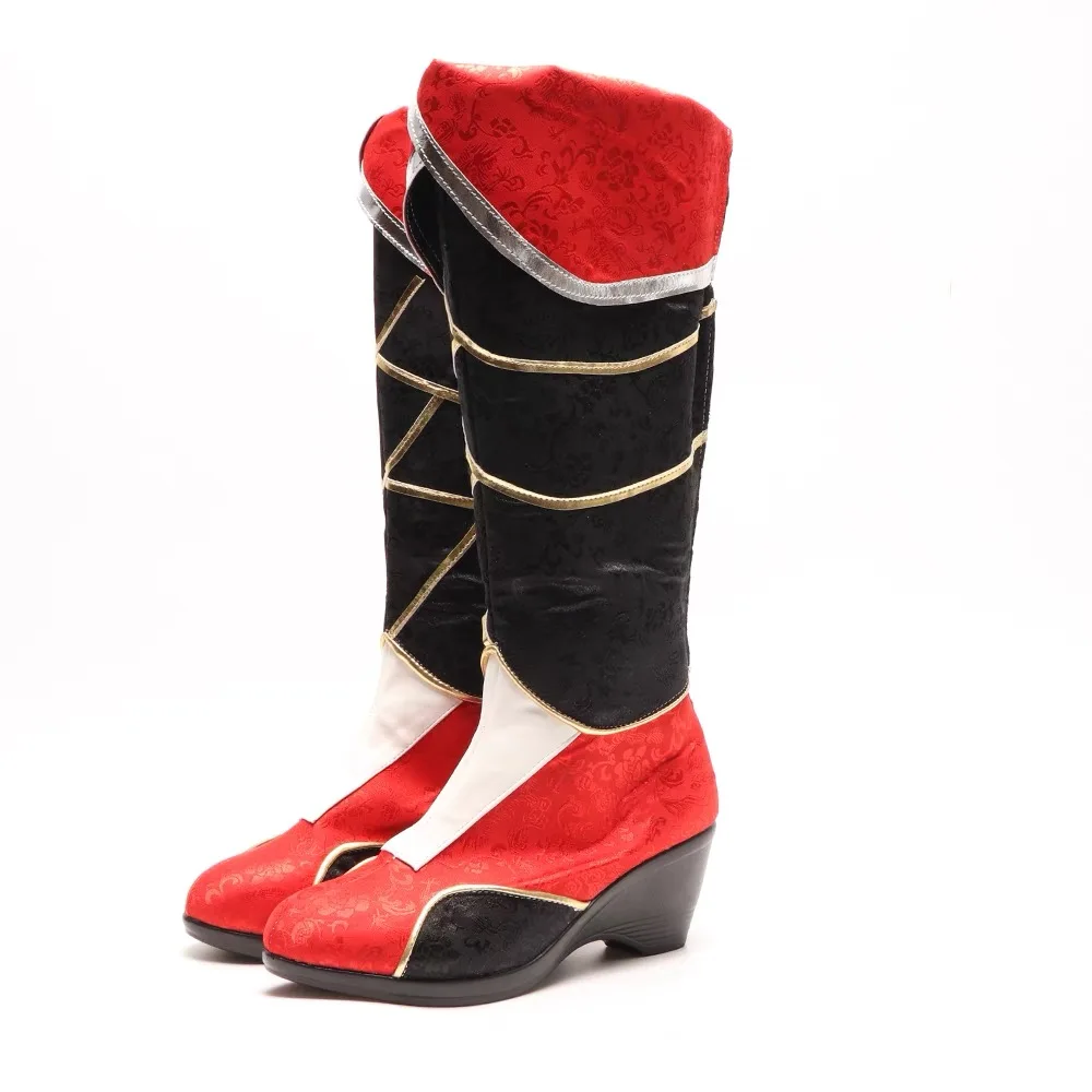Ahrii Cosplay Shoes Costume Game Cosplay Boots Red Long Boot Ahri Shoes Plus Size Halloween Cosplay