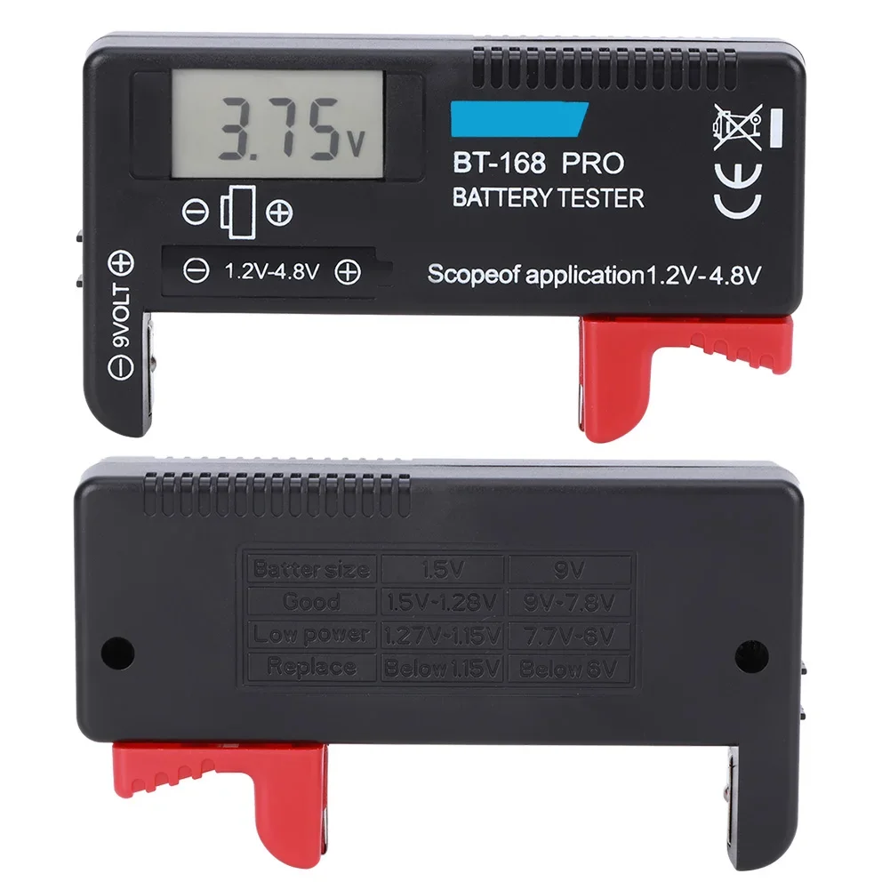 1.2V‑4.8V Battery Tester BT‑168PRO Digital LCD Battery Tester 1.2V‑4.8V Battery Checker for Small Batteries Button Cell