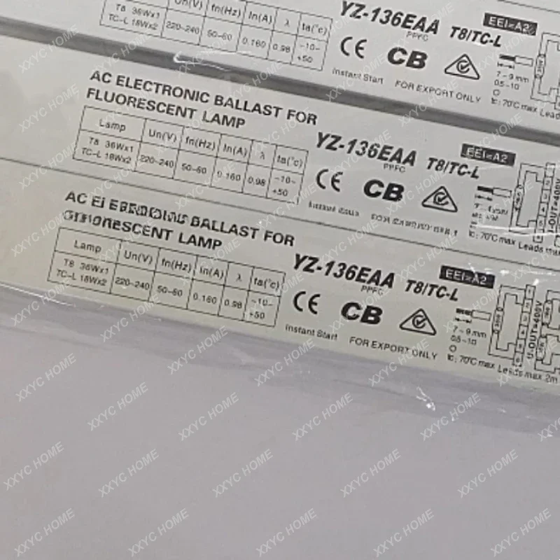 

3AAA YZ-136EAA YZ-236EAA YZ-336EAA T8/TC-L 220V 1*36W 3*36W T8 Electronic Ballast For T8 Fluorescent Lamp Advertising Light Box