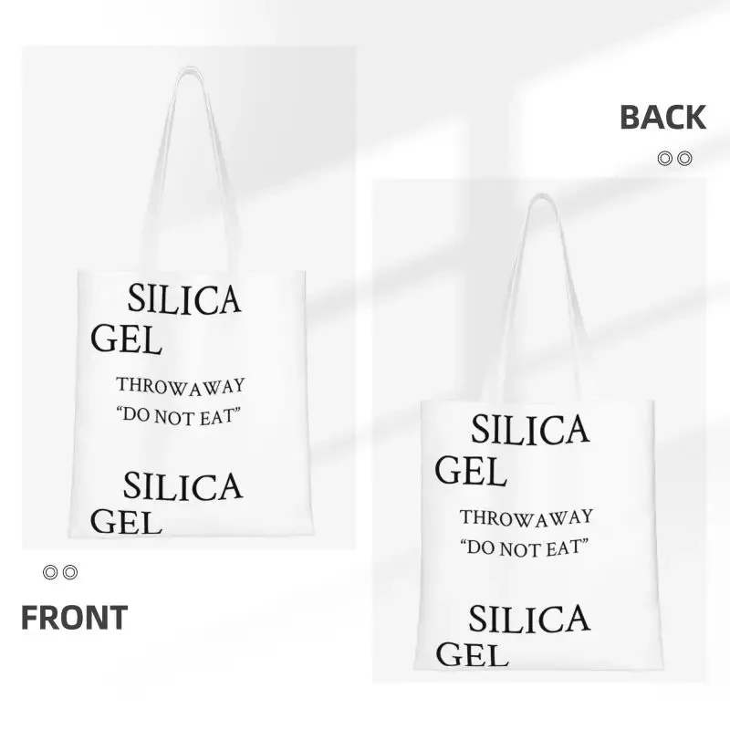 Silica Gel Groceries Tote Shopping Bags Women Funny Compound Canvas Shopper Shoulder Bags Large Capacity Handbag