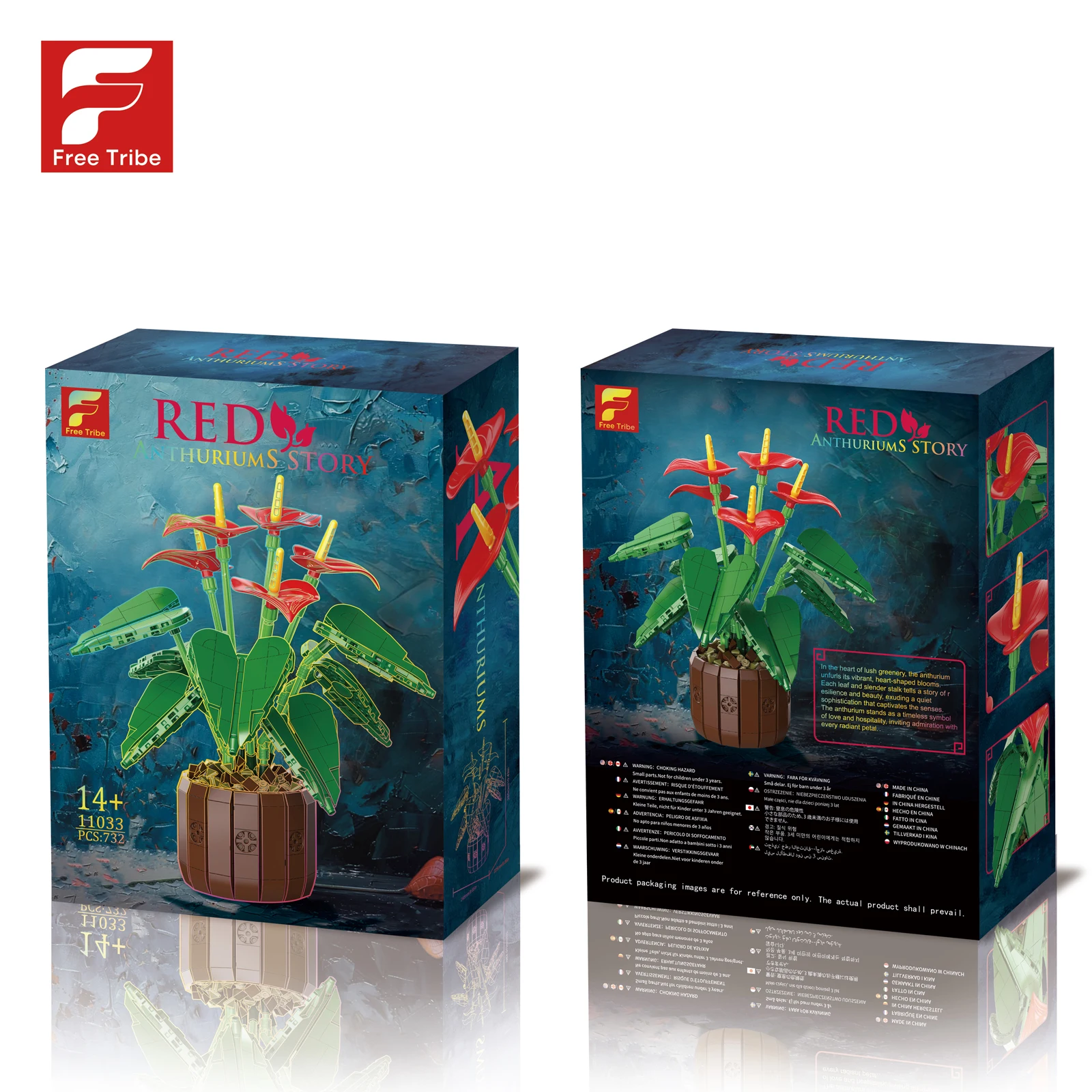 시뮬레이션 꽃다발 모델 732PCS DIY 퍼즐 블록 소형 입자 벽돌 영구적인 홈 데코 소녀용 선물