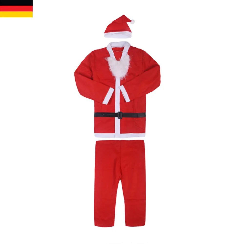 5 Pcs Santa Claus Costume for Men Mens Costumes Adults Mini Suit Father Dress Coat