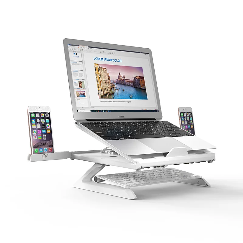 MacBook Pro hava dizüstü destek PC için Laptop standı taşınabilir Tablet iPad Xiaomi bilgisayar için standı telefon braketi dizüstü tutucu