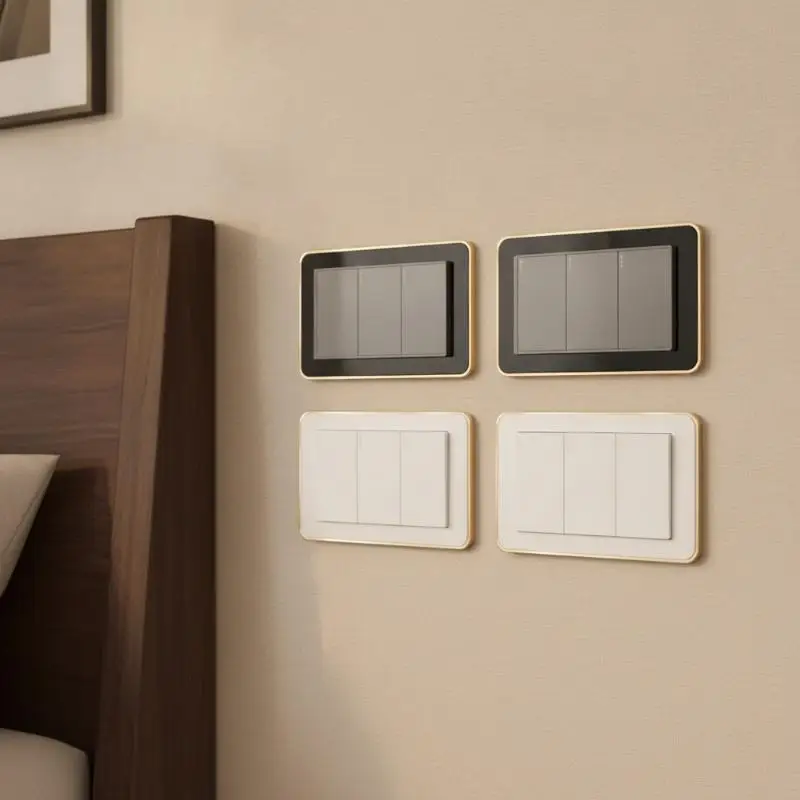 Simple Acrylic Dustproof Switch Protective Cover Anti-Dirty Protective Socket Decorative Frame Switch Sticker