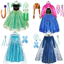 Elsa Jurk voor Meisjes Elsa Kostuum Sneeuwkoningin Anna Jurk Cosplay Verjaardagsfeestje Kinderen Kids Carnaval Meisje Kostuum 2024