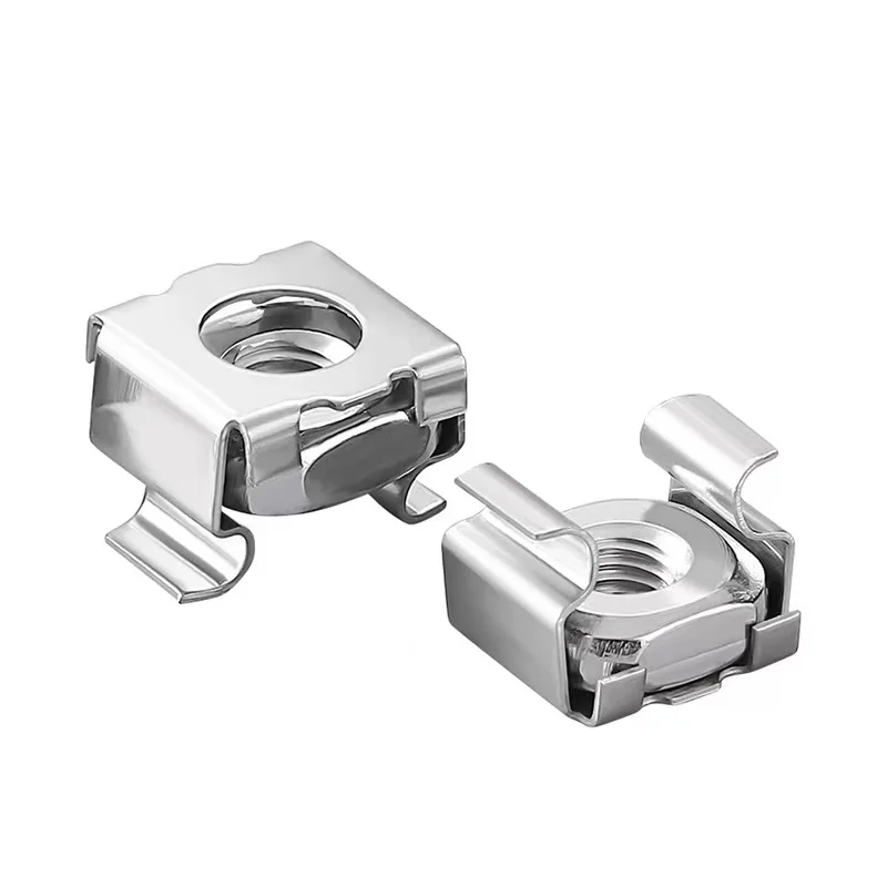 304 Stainless Steel Quartet Floating Elastic Rack Mount Server Cabinet Cage Nut