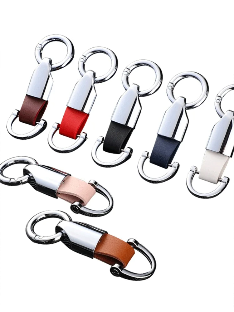 

Vintage cowhide rope leather car keychain men, car key chain PU pendant decoration