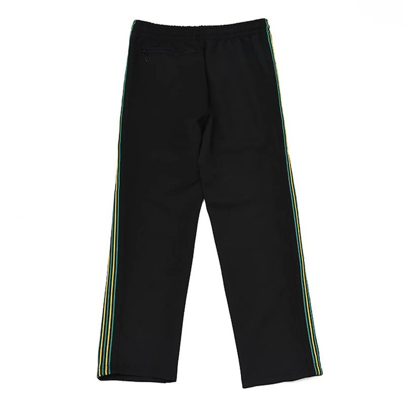 Black Men Woman High Quality Pants Fashion Street Side Edge Weaving Stripe Embroidery Straight Leg Pants Motion Trousers