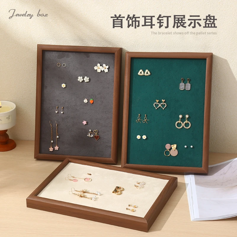 

Photo tray, jewelry earring display rack, jewelry box, vintage display tray, photo frame, jewelry, light luxury fabric