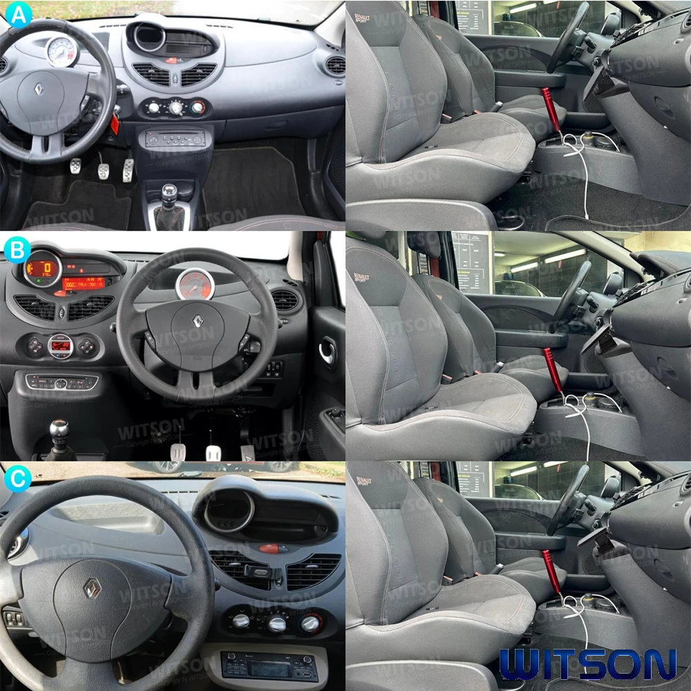 Lecteur multimédia stéréo de voiture OEM 9 "sans pont DVD pour Renault Twingo 2007-2013 GPS Bluetooth CarPlay écran multimédia de voiture