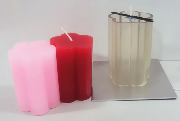 

diy candle mould easy handle plumflower-shaped candle mold free shipping