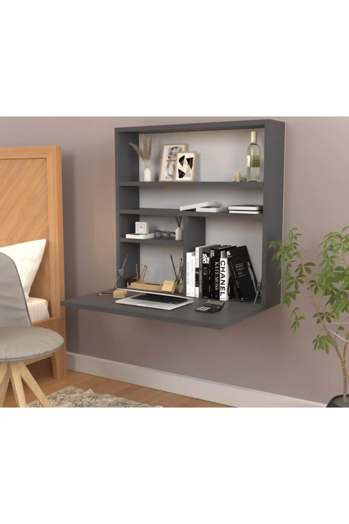 Folding The Library Wall Desk anthracite