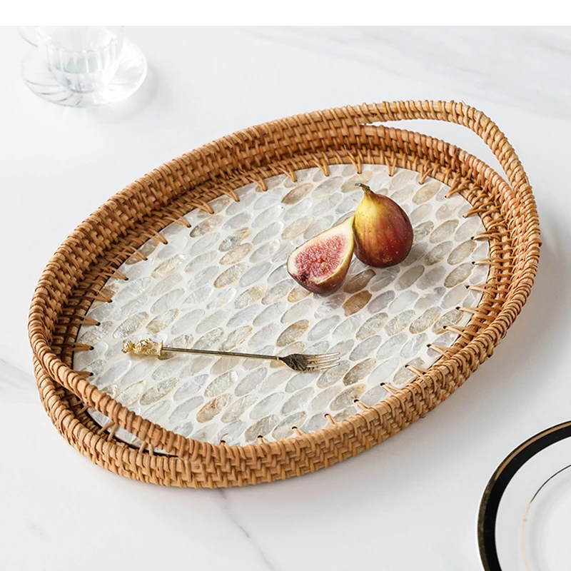 

Storage Tray Fruit Plate Bread Basket Jewelry Cosmetics Household Dried Nut Snack Candy Container