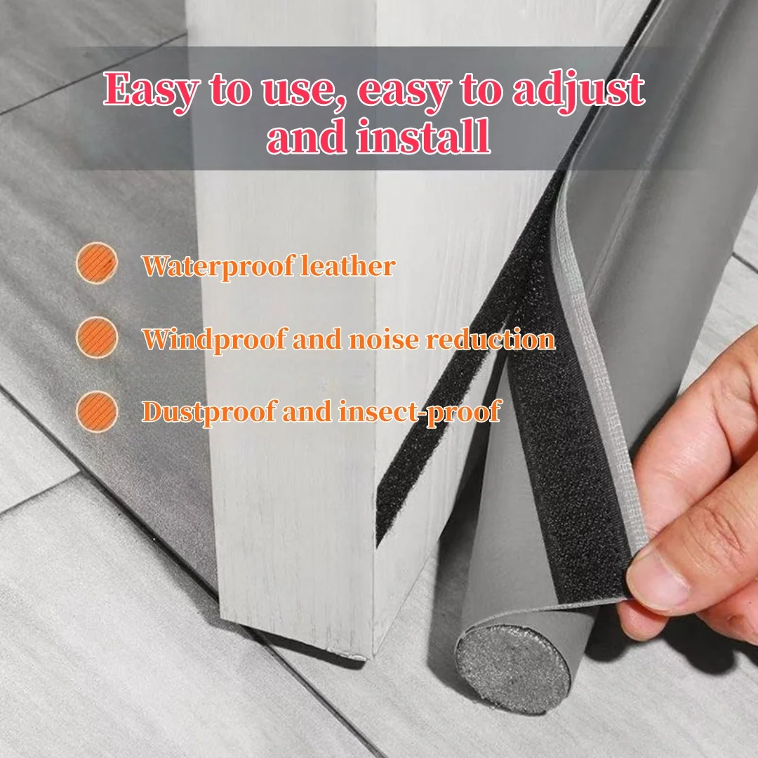 Door suction damper reduces cold air, sound insulation, light, and odor, suitable for indoor/outdoor door seals，2 pieces