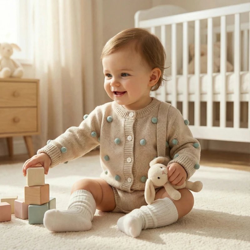 

Newborn Baby Girl Clothing Set Spring Autumn Yarn Ball Cardigan Tops+romper Toddler Baby Girl Knitting Clothes Bebe Outfit Set