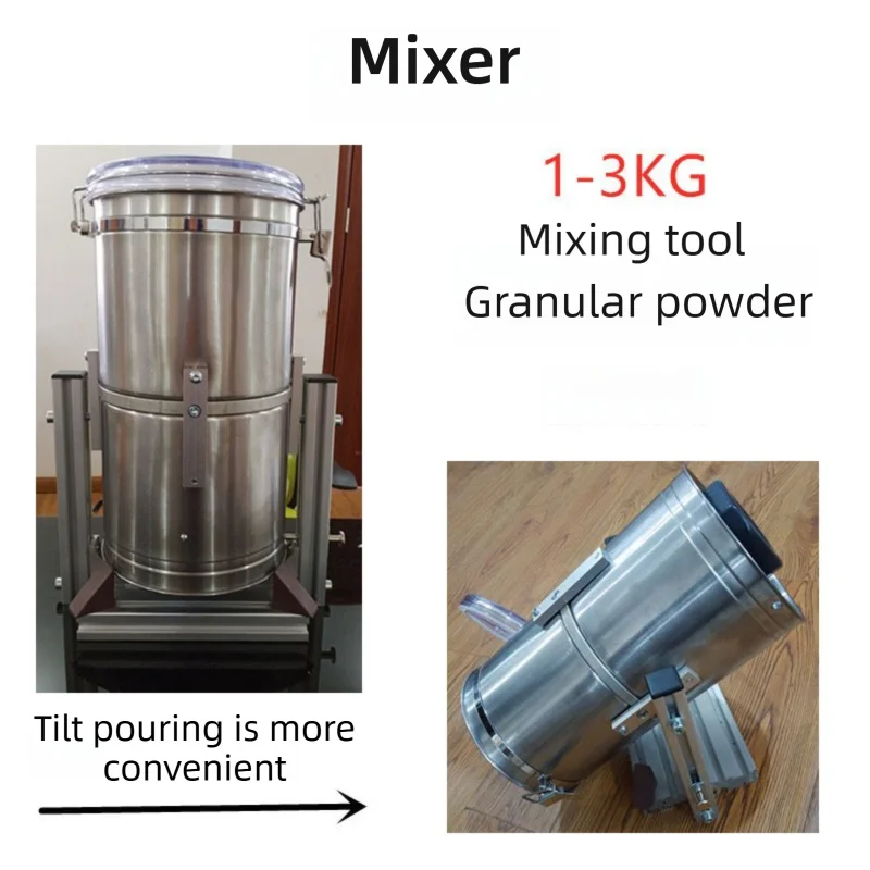 Powder Granule Mixer Desktop Mixing Machine Powder Fish Bait Feed Plastic Dye Homogenizer Desktop Level Mixer Mixing Tools