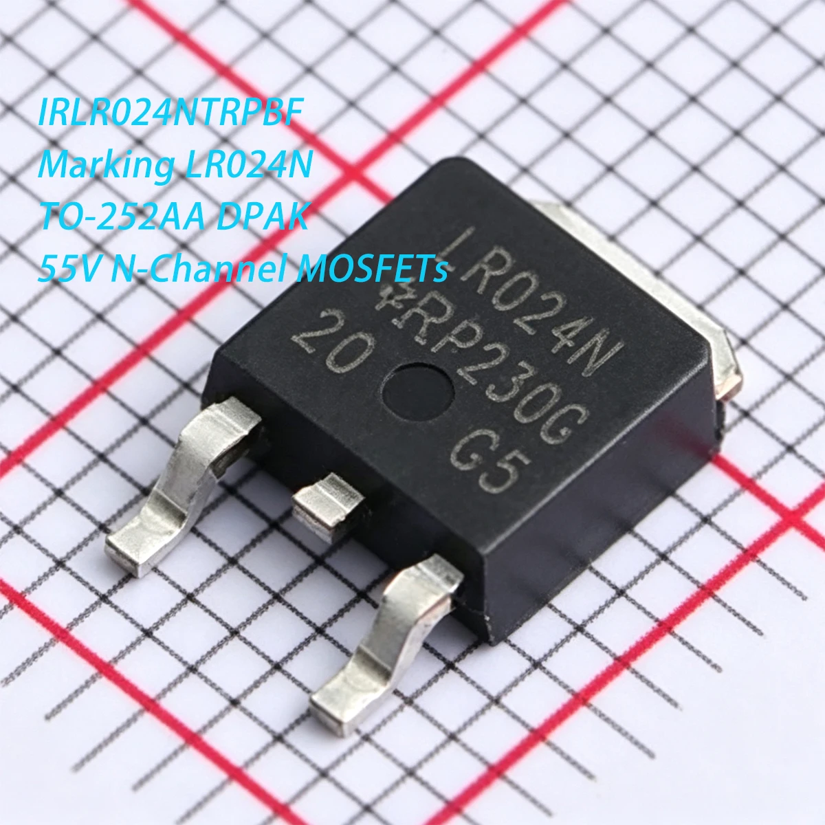 10PCS IRLR024NTRPBF Marking LR024N TO-252AA DPAK 45W 55V 17A 80mΩ 0.08OHM N-Channel NEW Original Field-Effect Transistor MOSFETs