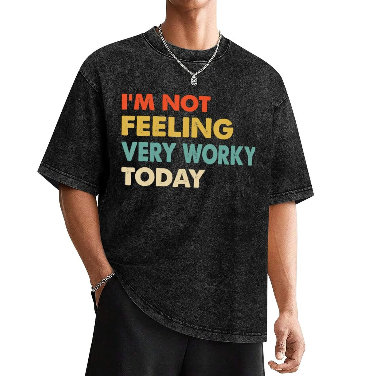 I_m not feeling very worky today T-Shirt anime shirt blue archive mens big and tall t shirts