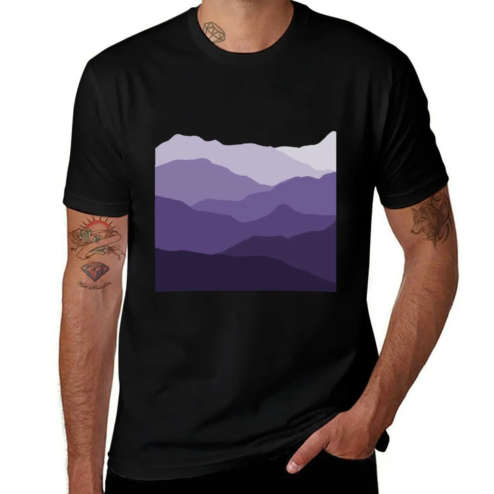 

Misty mountains T-Shirt anime tshirt t shirts for man graphic vintage cotton tshirt 100% T-Shirt