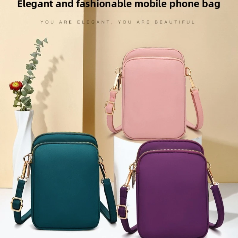 Mini Cell Phone Crossbody Bag for Women,Lightweight Sling Purse Adjustable Shoulder Strap Casual Compact Wallet Pouch for Travel