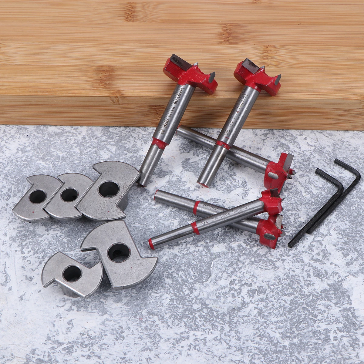 

5pcs Woodworking Hole Saw Set Carbide Auger Drill Bits For Power Tools Wood Cutter With Forstner Bit Efficient Chip Design Easy