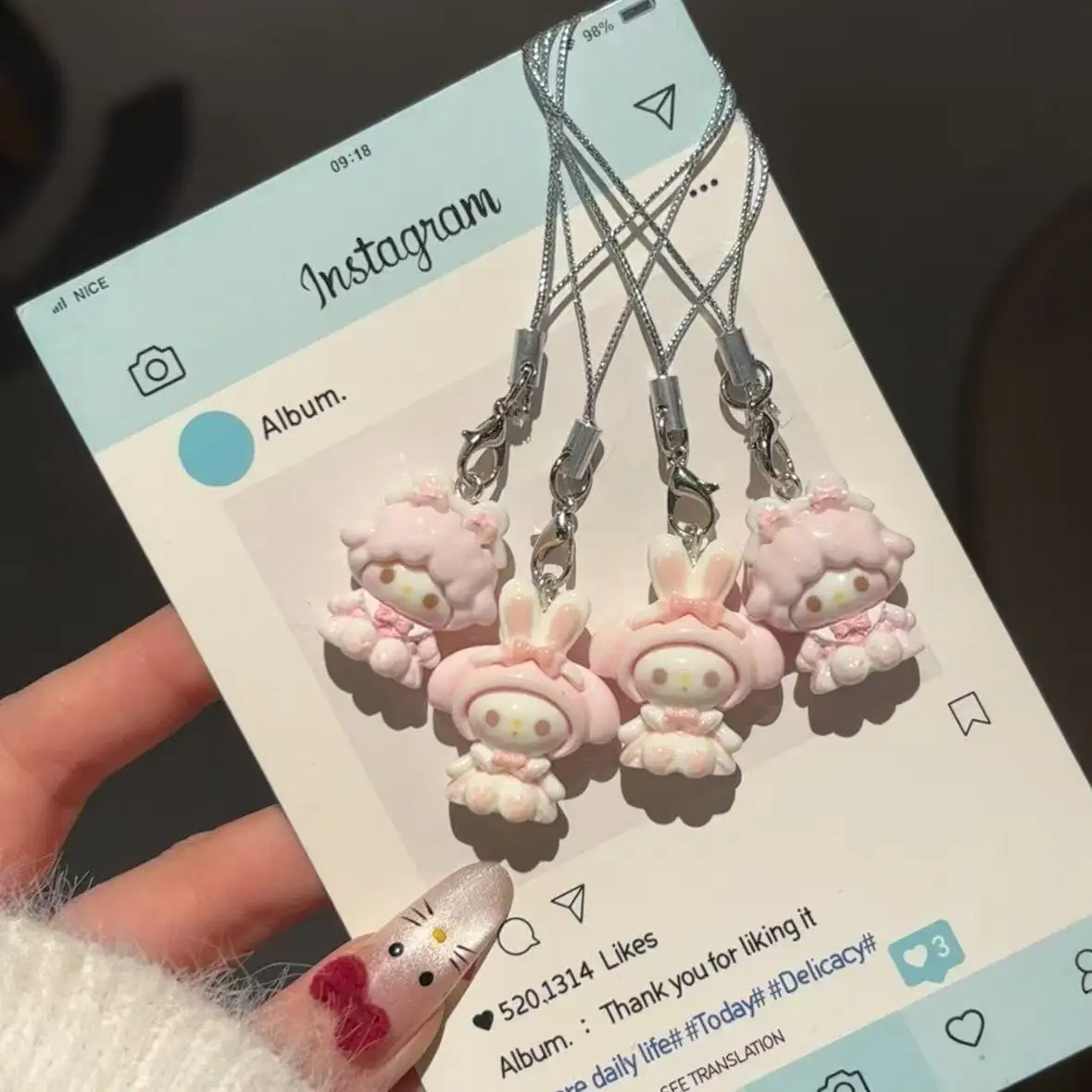 سانريو بلدي ميلودي بلدي الحلو البيانو الإبداعية حقيبة الظهر قلادة الديكور سلسلة الهاتف سلسلة المفاتيح العملية أنيمي المحيط الحاضر #1