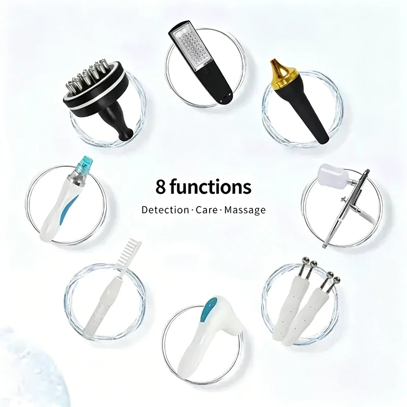 8-in-1 Scalp Analysis Machine, Scalp Care, Hair Regeneration, Hair Repair, Scalp Massager Suitable for Beauty Salons and Hair Sa