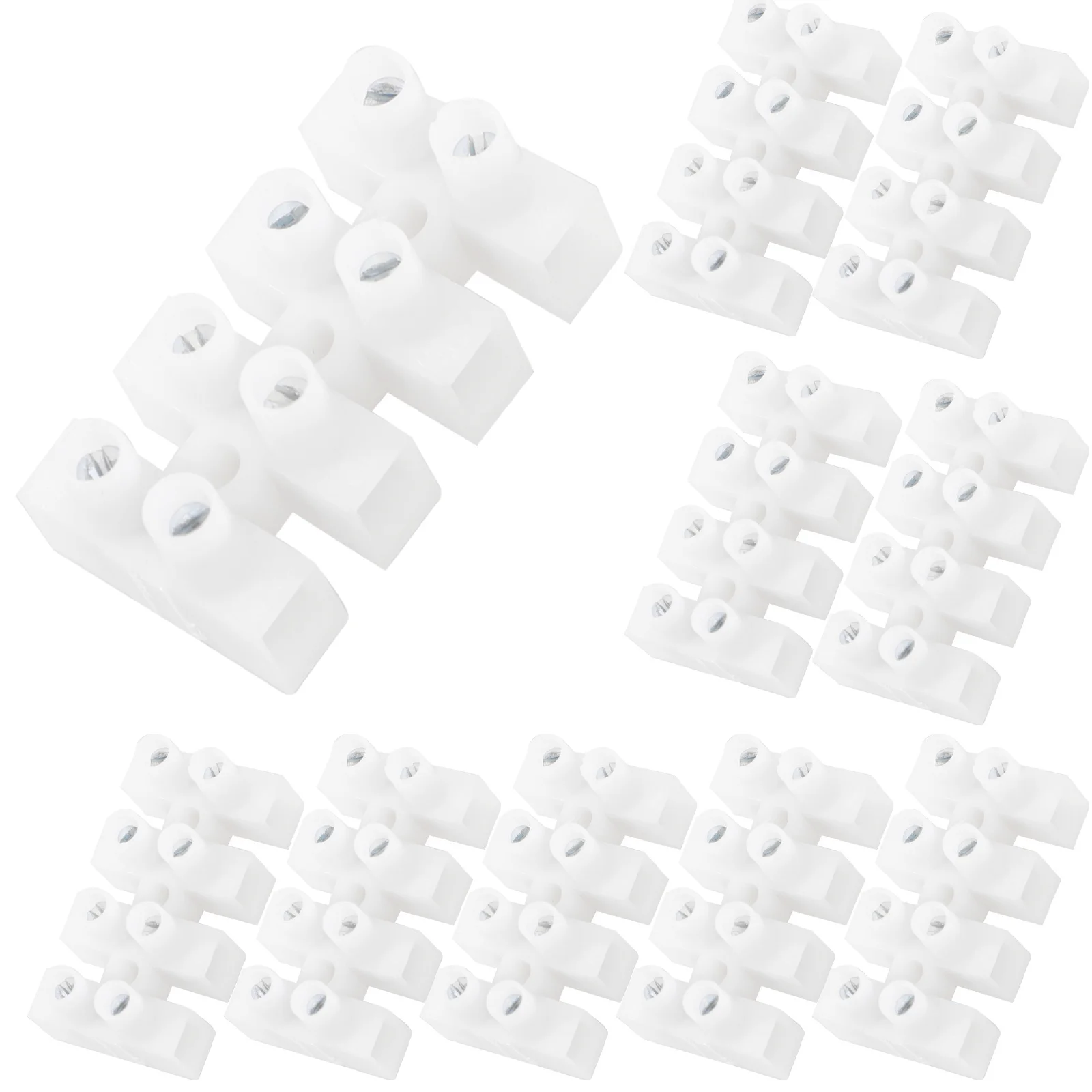 

10Pcs Screw Terminal Block Quick Connect Wire Connectors High Conductivity Electrical Cable Connector for Lighting Motors