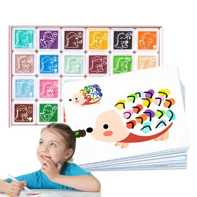 Finger Paint Kit Finger Painting Toy and Drawing Book DIY Crafts Toddler Art Supplies Finger Paint Set Educational Toys for gift